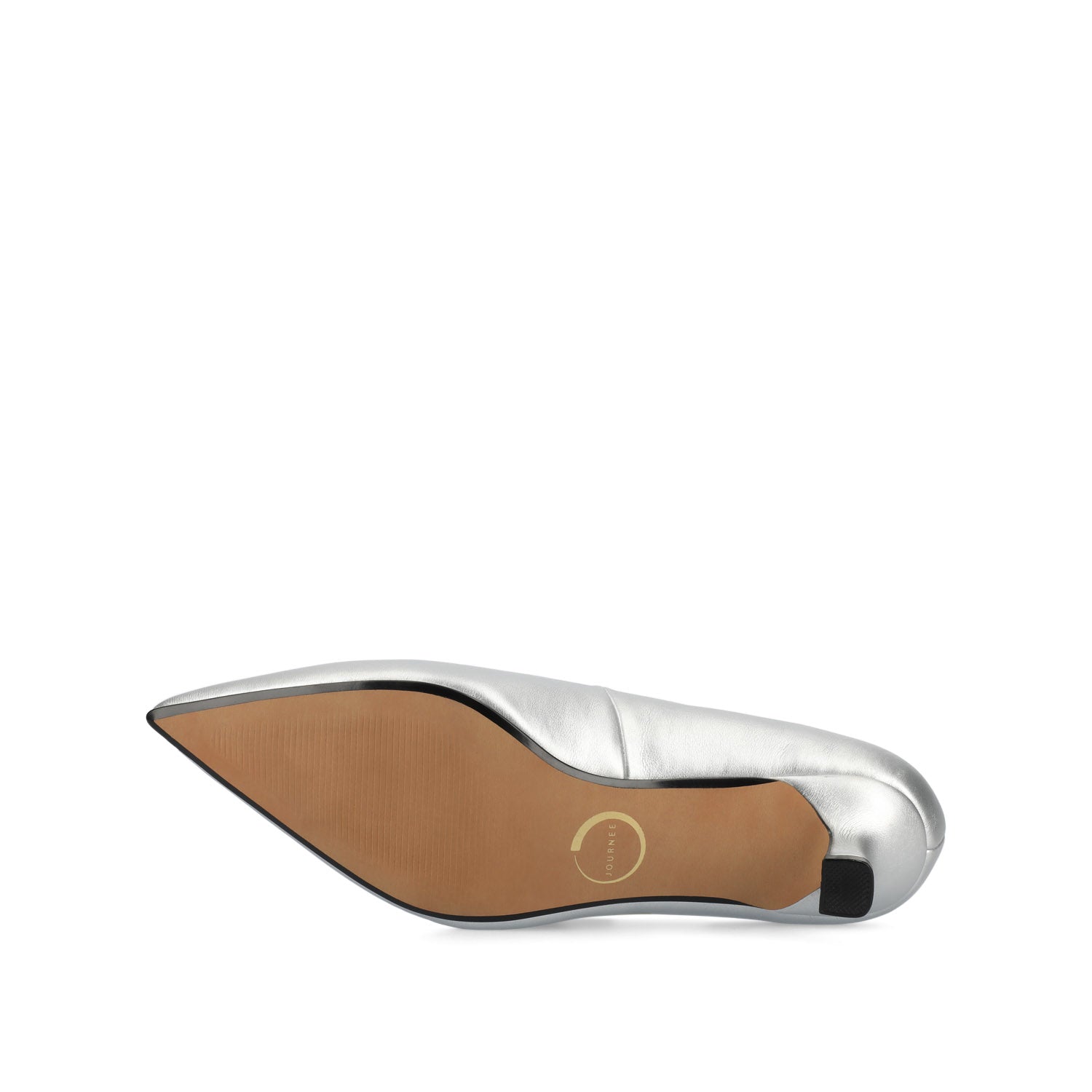 Journee PAMMIE KITTEN HEELS IN VEGAN LEATHER - Silver PU