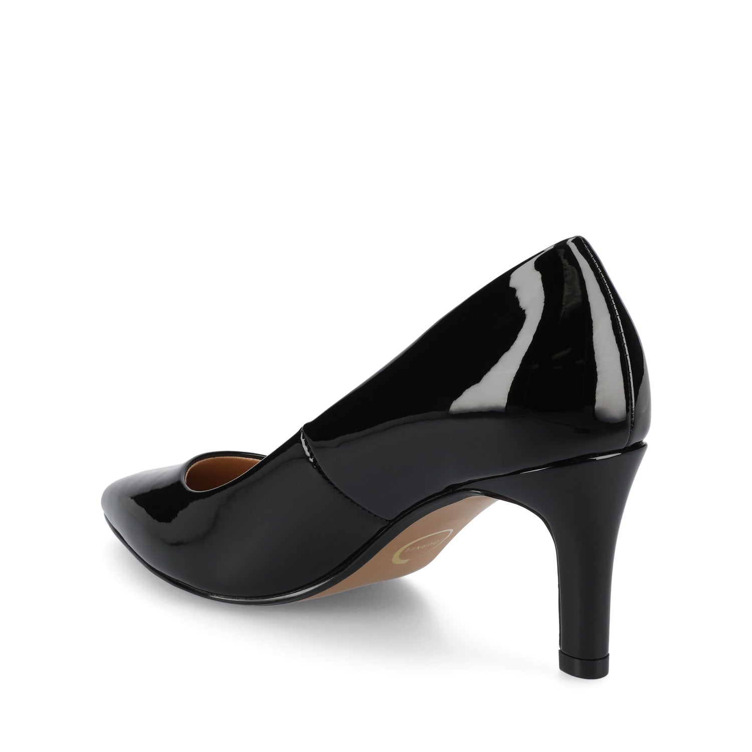 Journee SCYLEE STILETTO PUMP HEELS IN PATENT - Black Patent