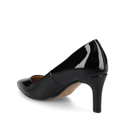 Journee SCYLEE STILETTO PUMP HEELS IN PATENT - Black Patent