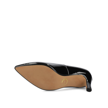 Journee SCYLEE STILETTO PUMP HEELS IN PATENT - Black Patent