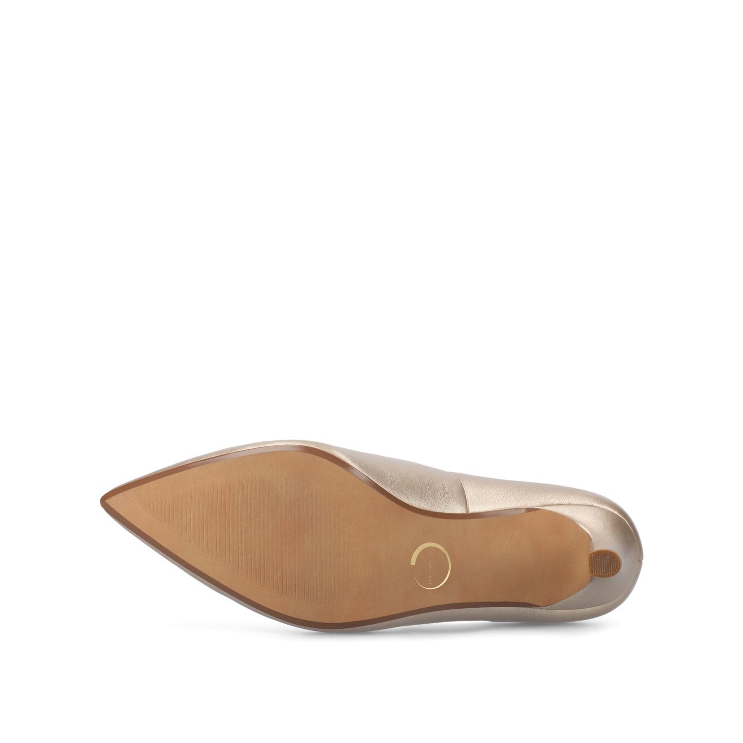 Journee SCYLEE STILETTO PUMP HEELS IN VEGAN LEATHER - Champagne PU