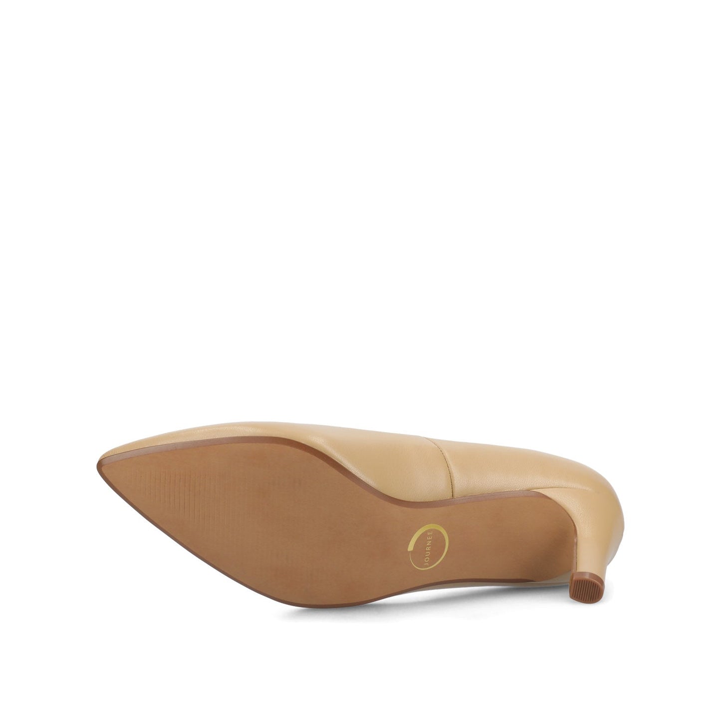 Journee SCYLEE STILETTO PUMP HEELS IN VEGAN LEATHER - Tan PU