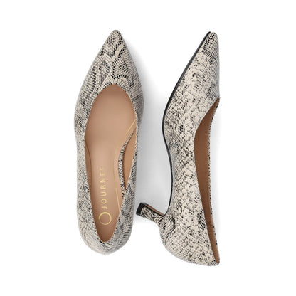 Journee PAMMIE KITTEN HEELS IN VEGAN LEATHER - Snake