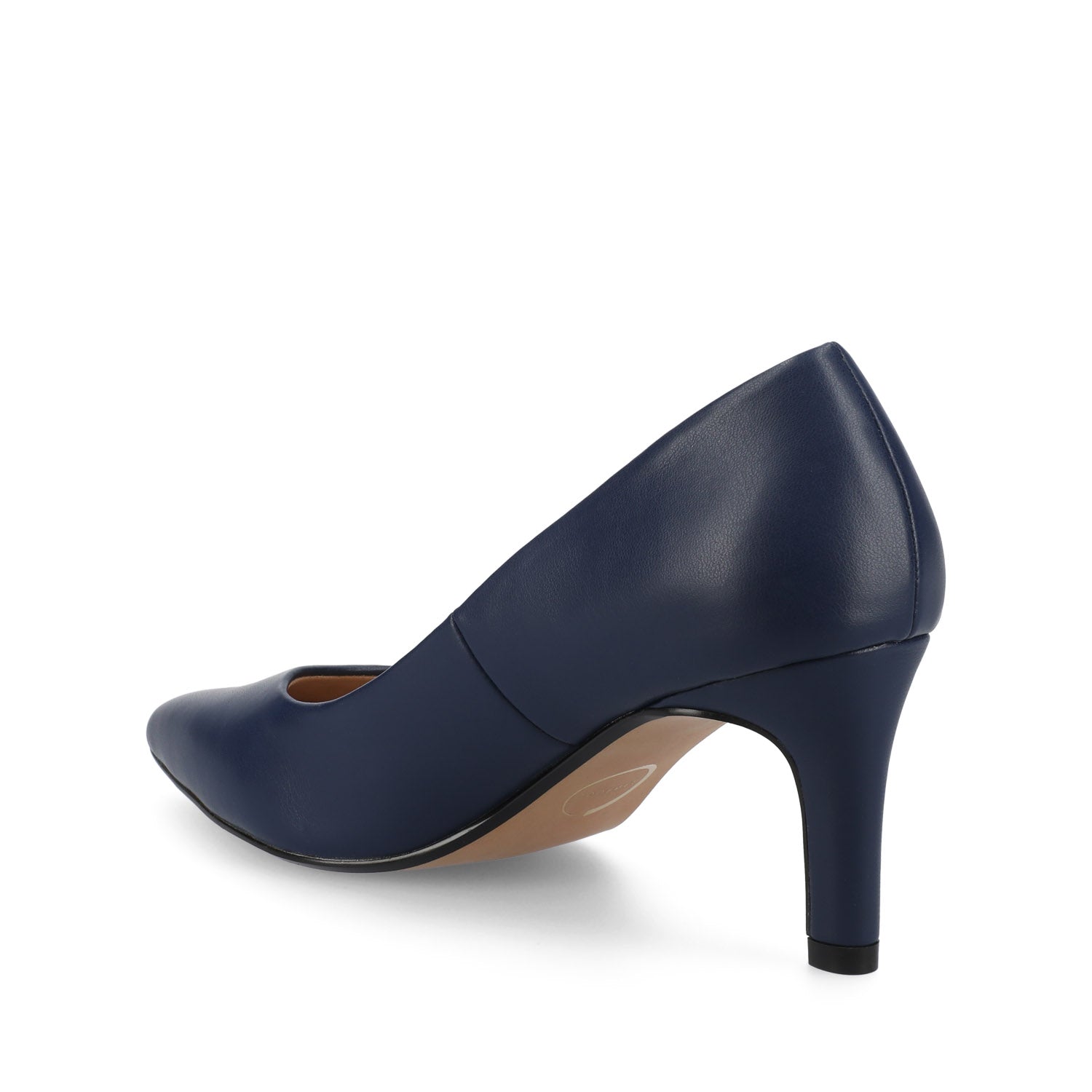 Journee SCYLEE STILETTO PUMP HEELS IN VEGAN LEATHER - Navy PU