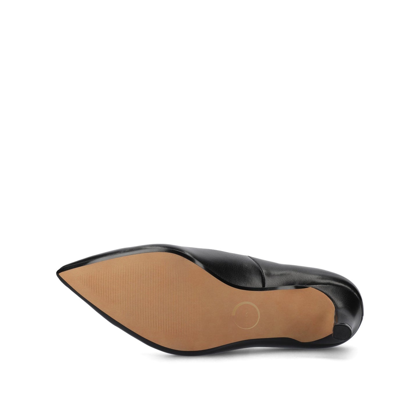 Journee SCYLEE STILETTO PUMP HEELS IN VEGAN LEATHER - Black PU