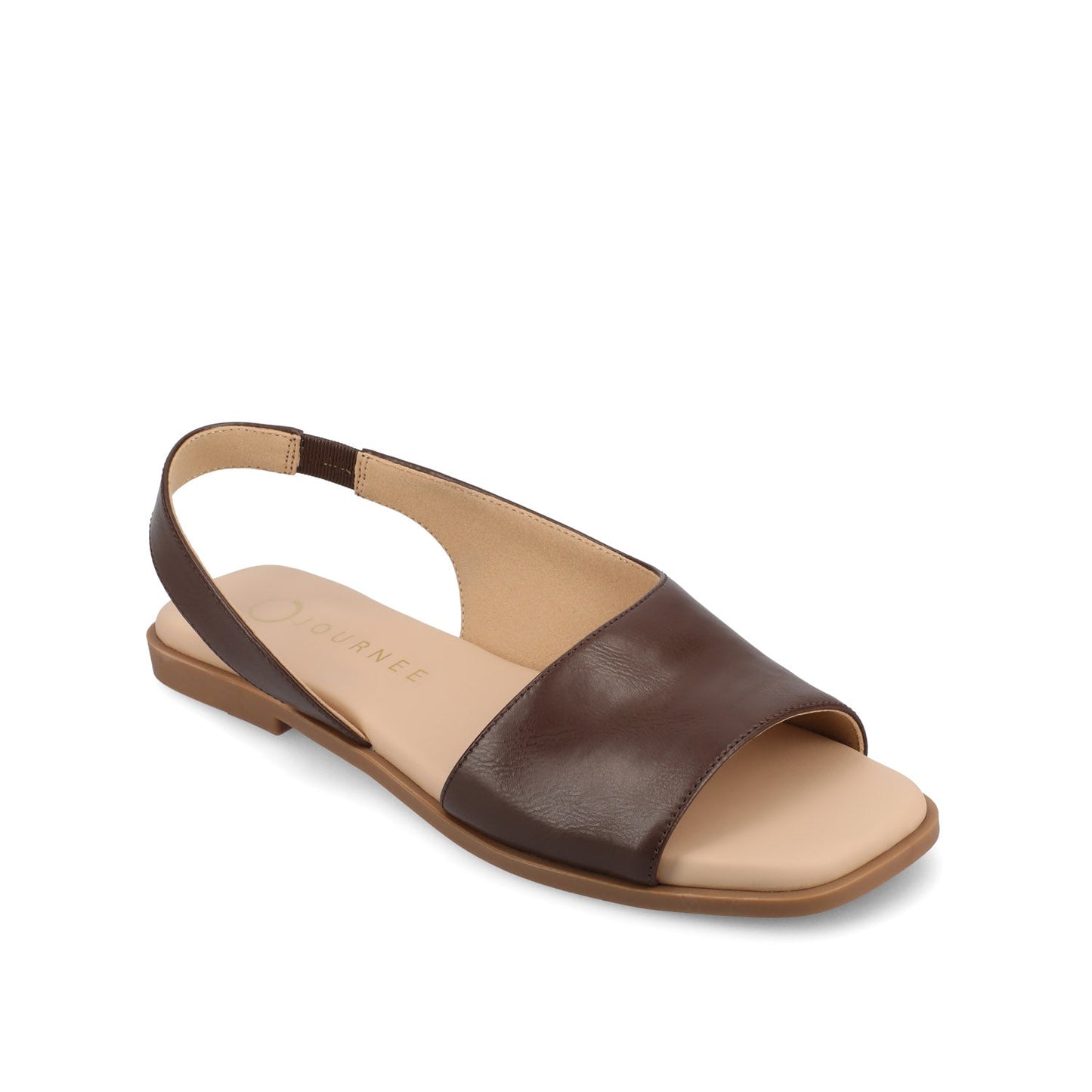 Journee BRINSLEY SANDALS IN VEGAN LEATHER - Brown PU