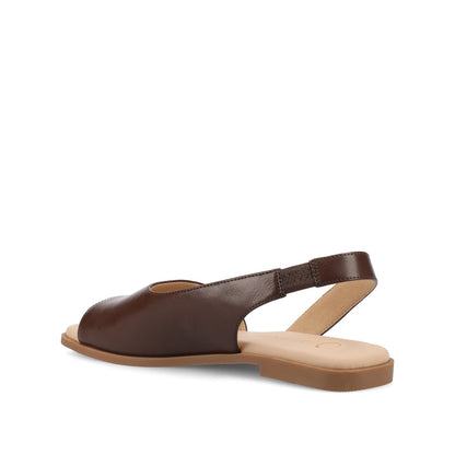 Journee BRINSLEY SANDALS IN VEGAN LEATHER - Brown PU