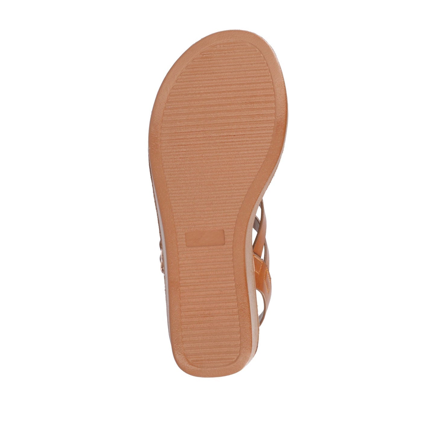 Journee BIANCA WEDGE HEELED SANDALS IN VEGAN LEATHER - Tan PU