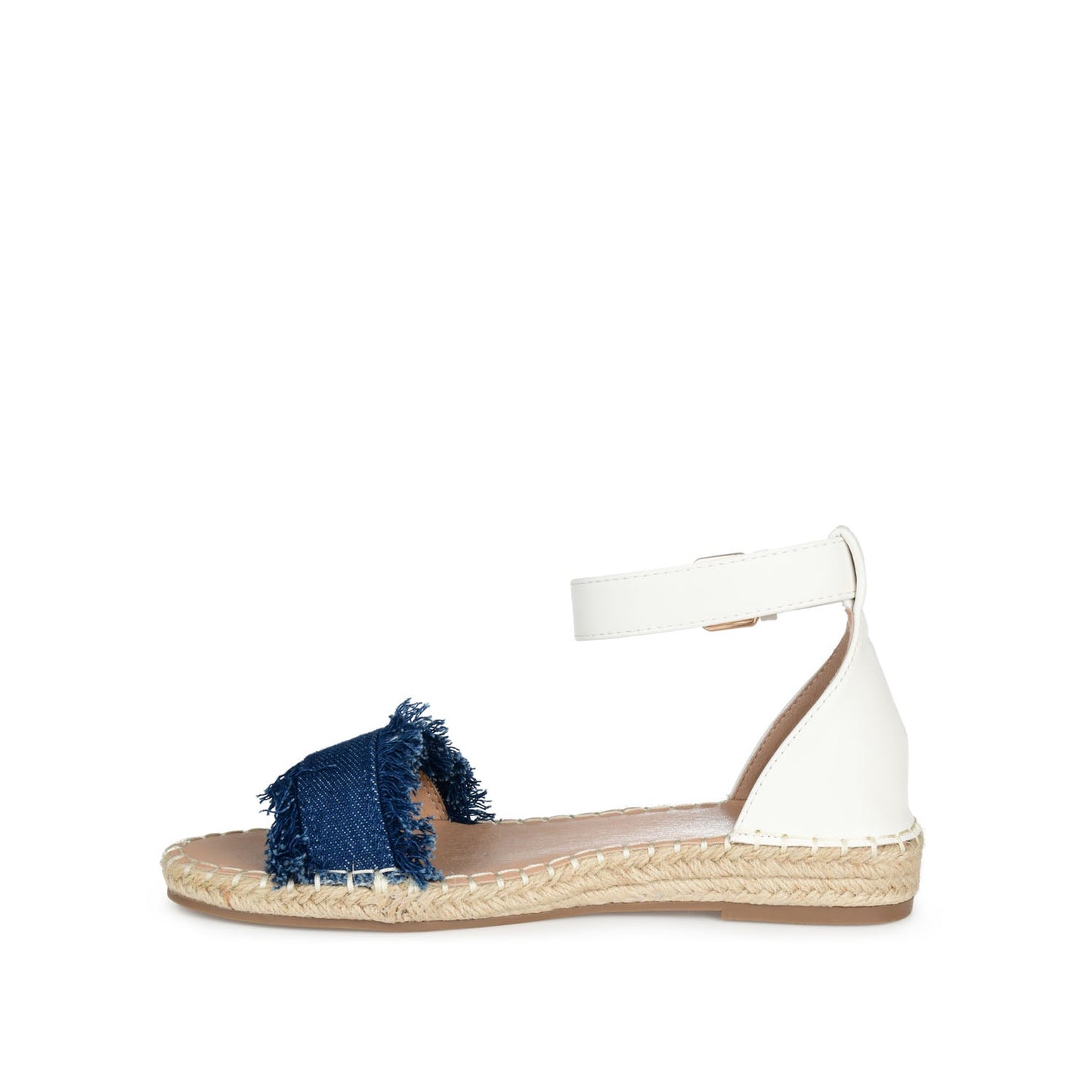 Journee TRISTEEN ESPADRILLE SANDALS IN FABRIC - Dark Denim