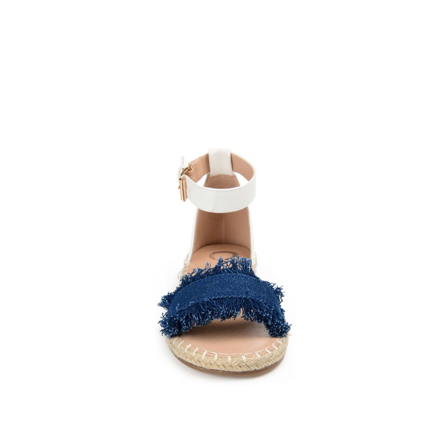 Journee TRISTEEN ESPADRILLE SANDALS IN FABRIC - Dark Denim