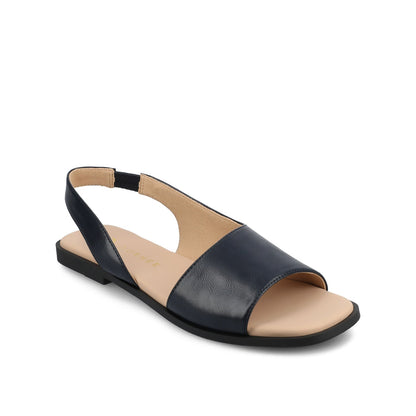 Journee BRINSLEY SANDALS IN VEGAN LEATHER - Navy PU