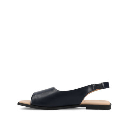 Journee BRINSLEY SANDALS IN VEGAN LEATHER - Navy PU