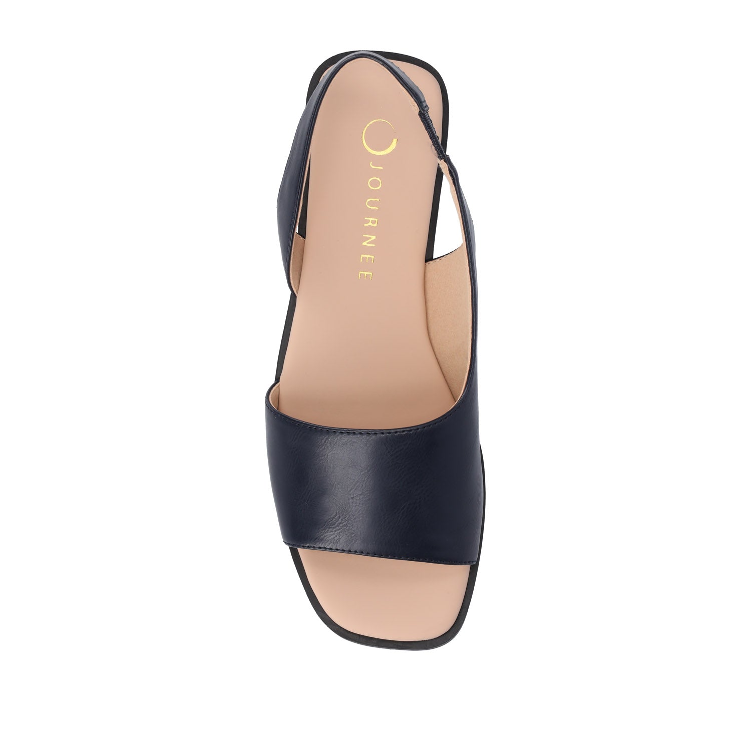 Journee BRINSLEY SANDALS IN VEGAN LEATHER - Navy PU