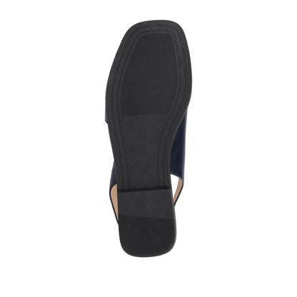 Journee BRINSLEY SANDALS IN VEGAN LEATHER - Navy PU