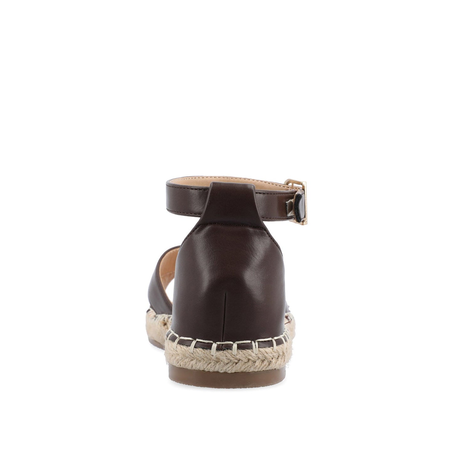 Journee LYDDIA ESPADRILLE SANDALS IN VEGAN LEATHER - Brown