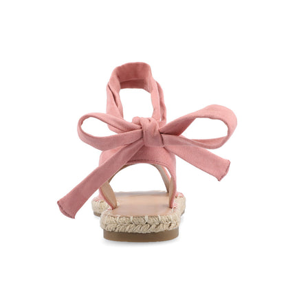 Journee EMELIE MULTI STRAP ESPADRILLE SANDALS - Rose