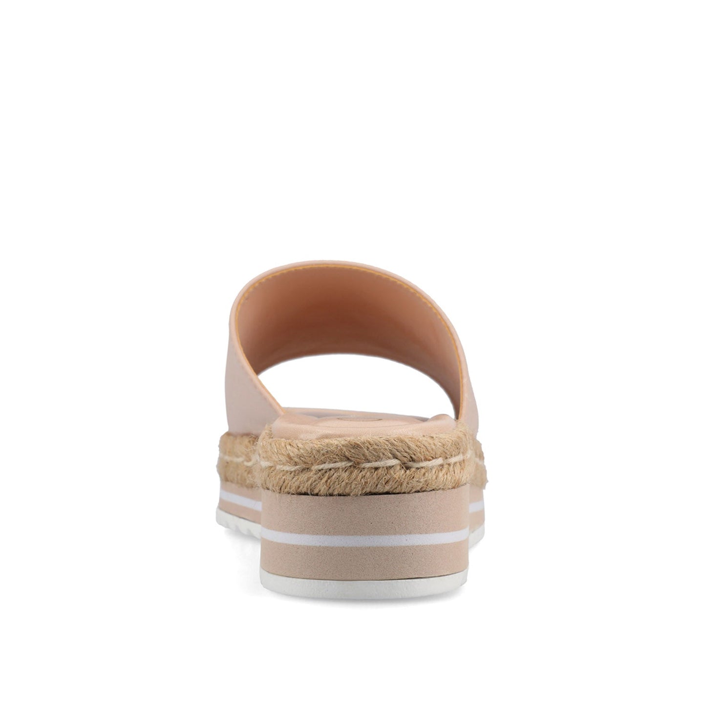 Journee ROSEY ESPADRILLE WEDGE HEELED SLIDE SANDALS - Blush