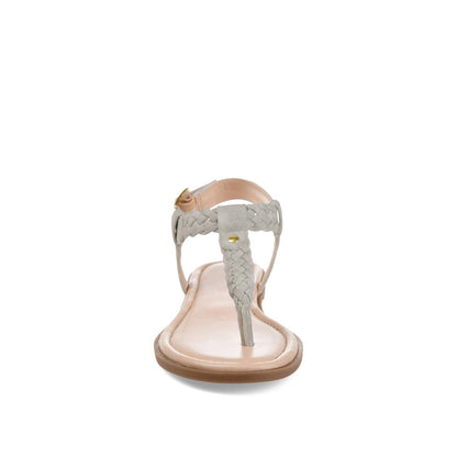 Journee GENEVIVE T-STRAP SANDALS IN VEGAN LEATHER - Grey