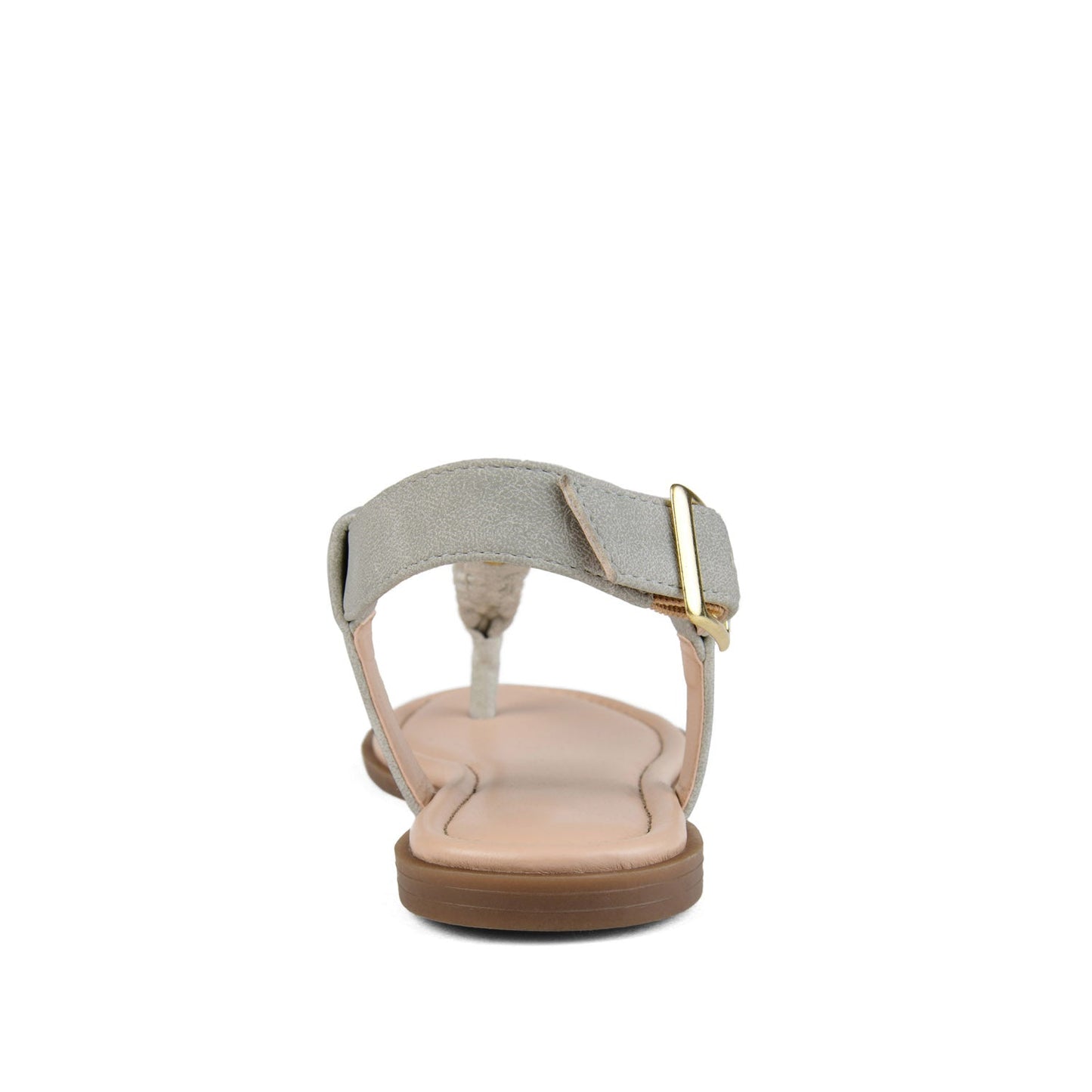 Journee GENEVIVE T-STRAP SANDALS IN VEGAN LEATHER - Grey