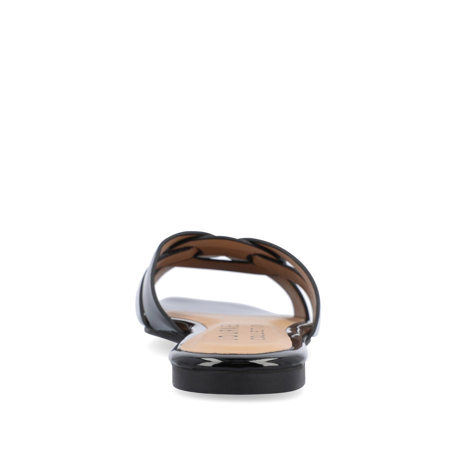 Journee ARRINA SLIDE SANDALS IN BASIC PATENT - Black Patent