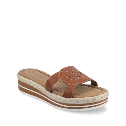 Journee ROSALINDA ESPADRILLE SANDALS - Cognac
