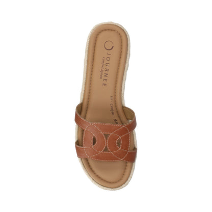 Journee ROSALINDA ESPADRILLE SANDALS - Cognac