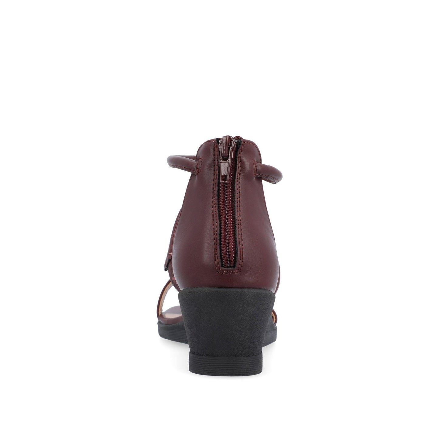 Journee TRAYLE GLADIATOR SANDALS IN VEGAN LEATHER - Wine PU