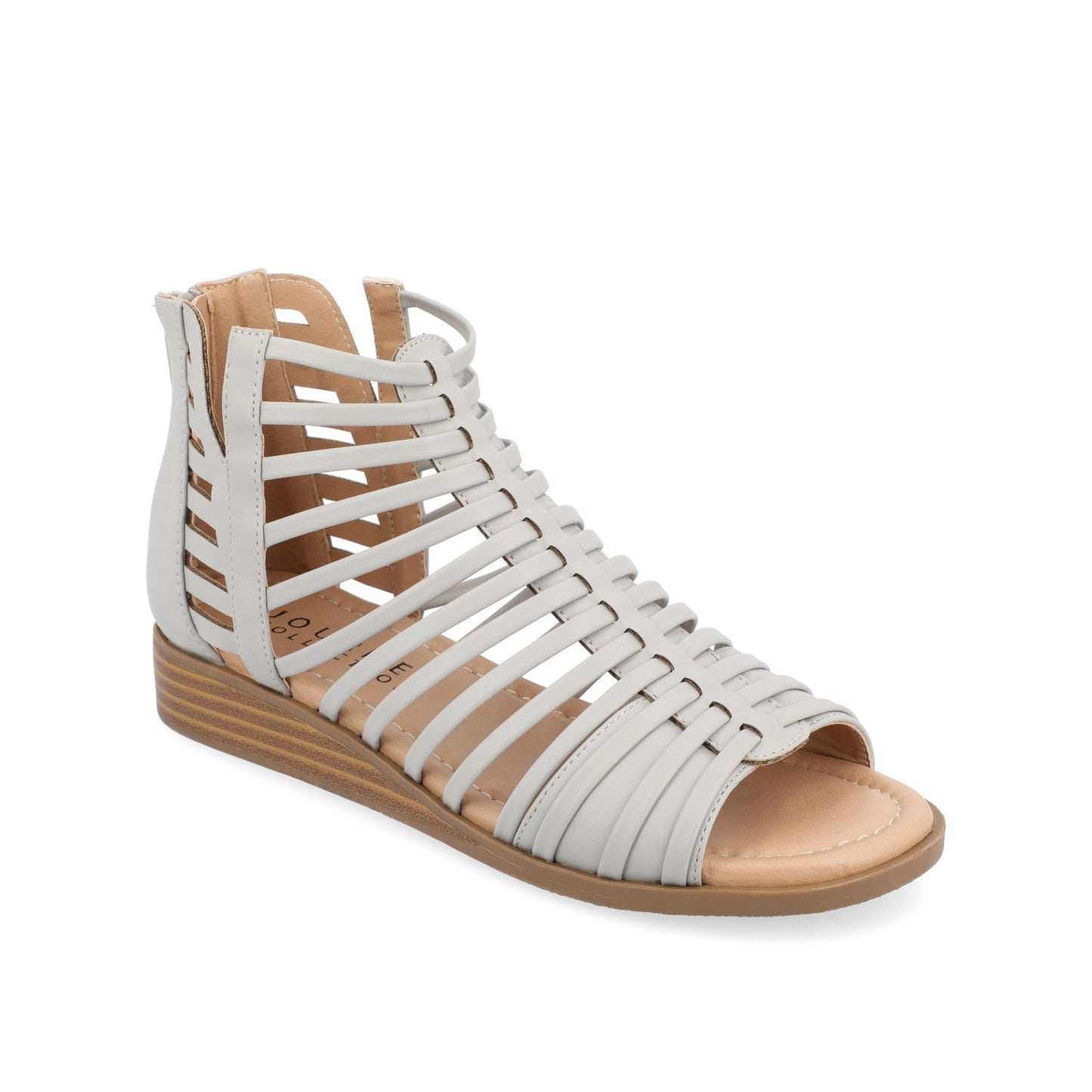 Journee DELILAH GLADIATOR SANDALS IN VEGAN LEATHER - Grey