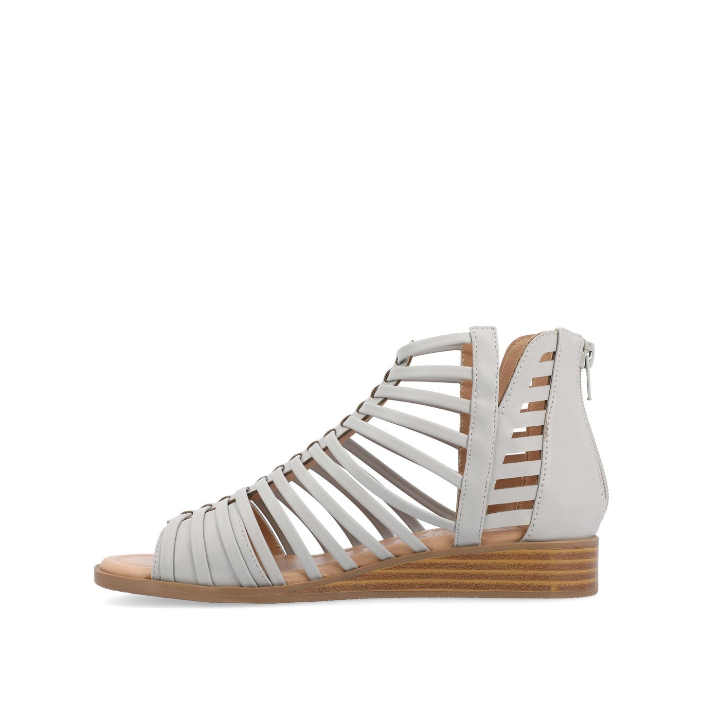 Journee DELILAH GLADIATOR SANDALS IN VEGAN LEATHER - Grey