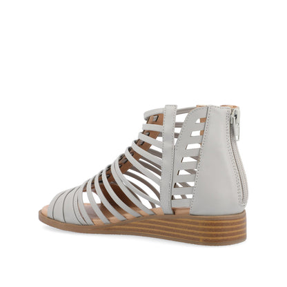 Journee DELILAH GLADIATOR SANDALS IN VEGAN LEATHER - Grey