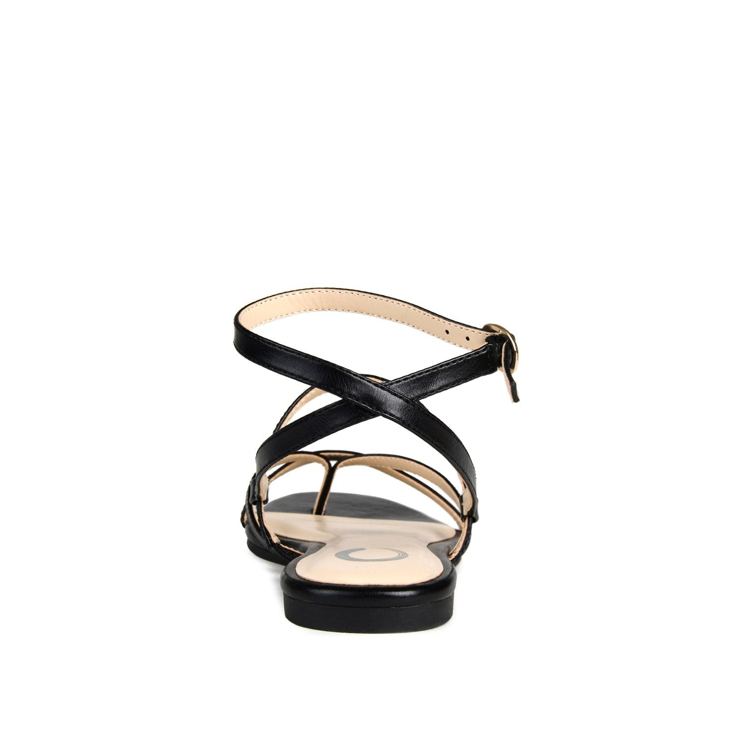 Journee SERISSA CRISSCROSS SANDAL IN VEGAN LEATHER - Black