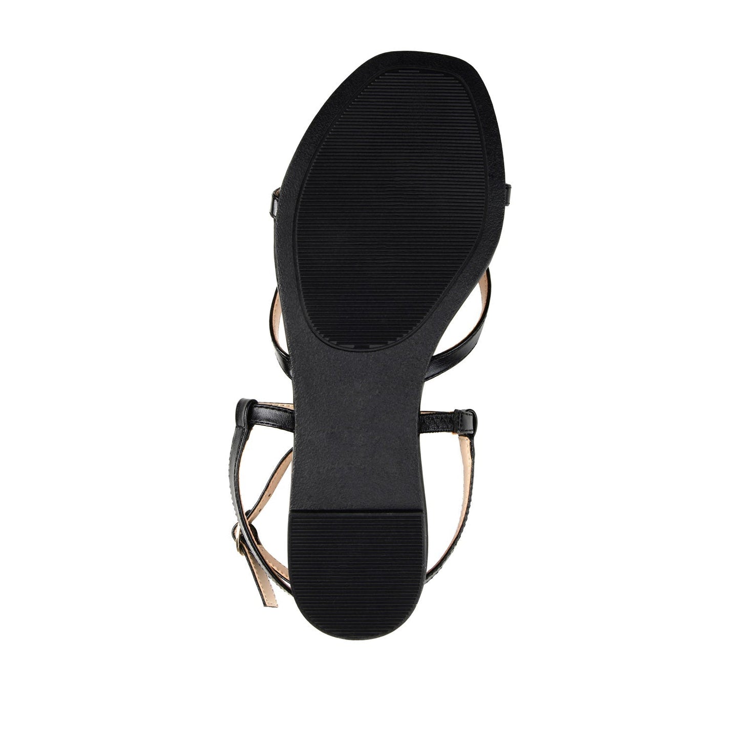 Journee SERISSA CRISSCROSS SANDAL IN VEGAN LEATHER - Black