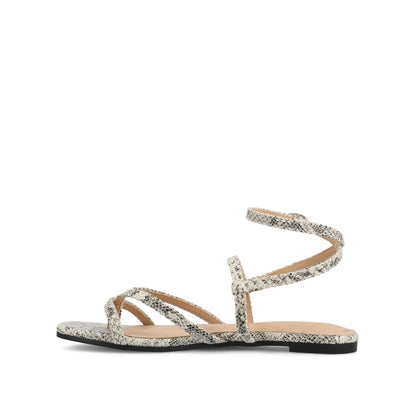 Journee SERISSA CRISSCROSS SANDAL IN VEGAN LEATHER - Snake