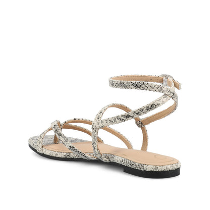 Journee SERISSA CRISSCROSS SANDAL IN VEGAN LEATHER - Snake