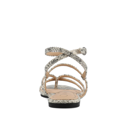 Journee SERISSA CRISSCROSS SANDAL IN VEGAN LEATHER - Snake