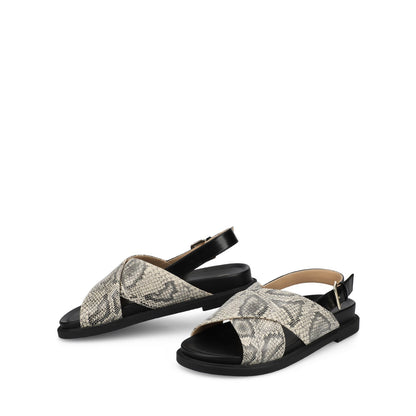 Journee MARINNA FLAT SANDALS - Snake