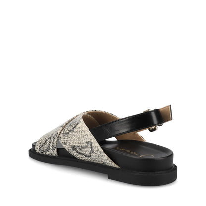 Journee MARINNA FLAT SANDALS - Snake