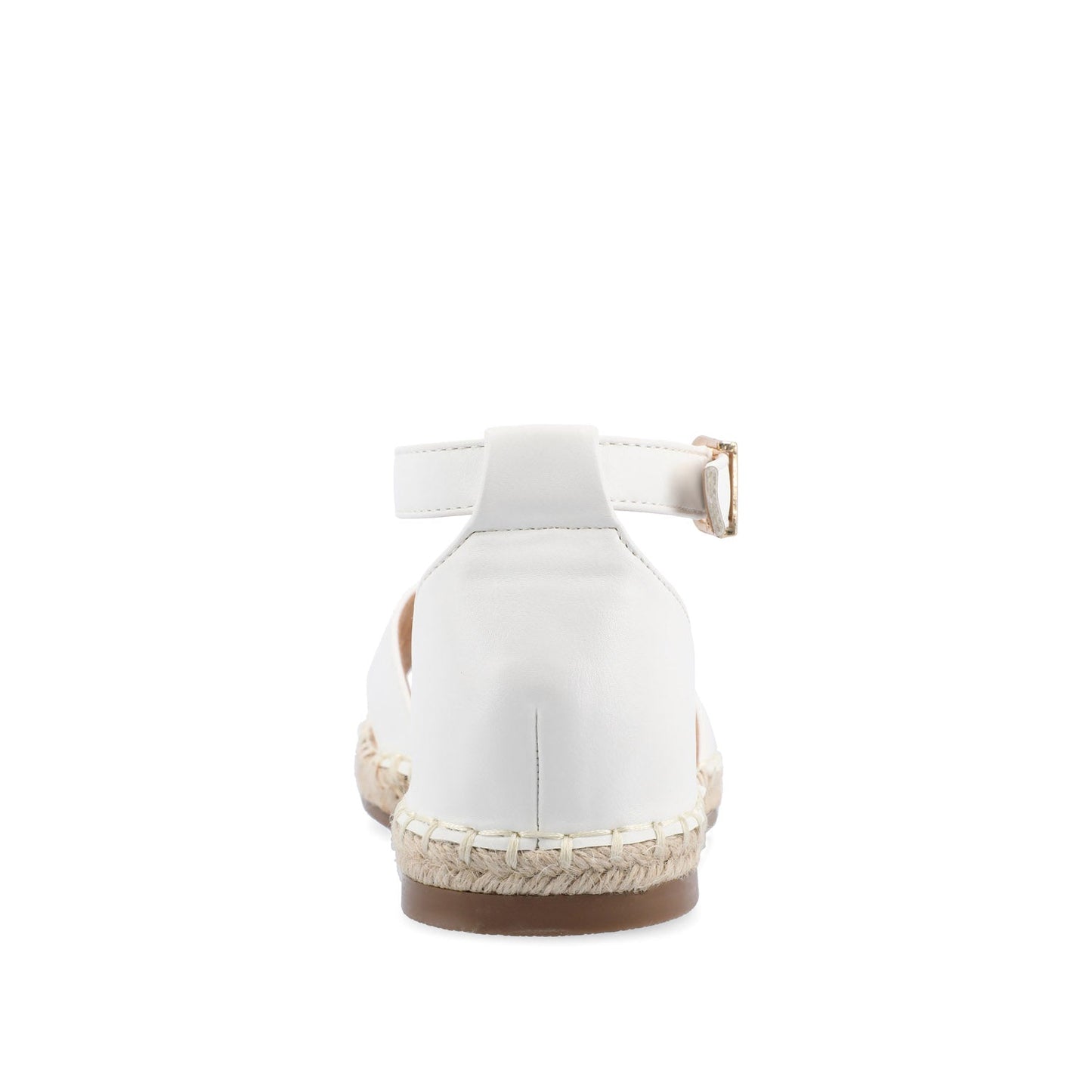 Journee LYDDIA ESPADRILLE SANDALS IN VEGAN LEATHER - White