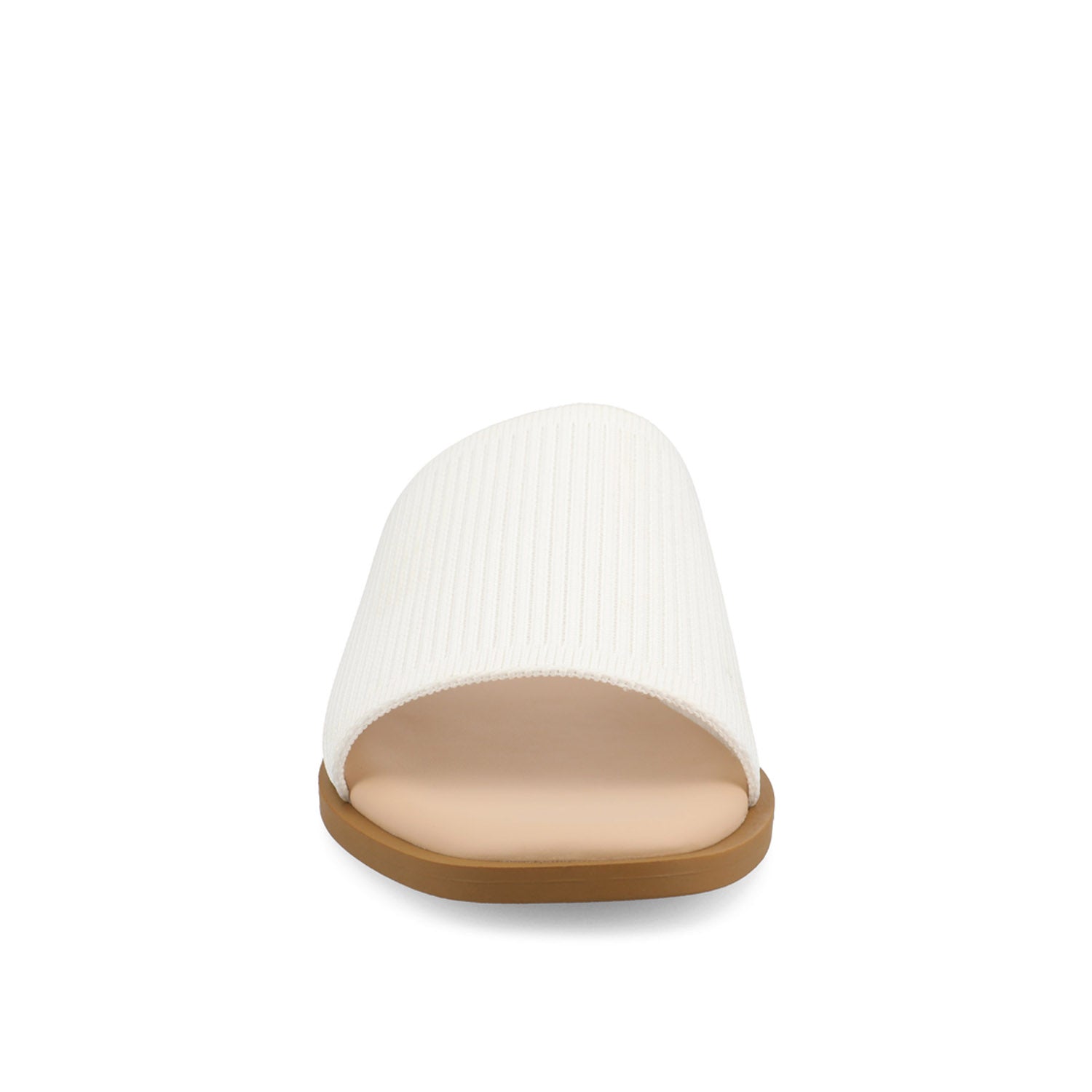 Journee PRISILLA SLIDE SANDALS IN STATEMENT - White