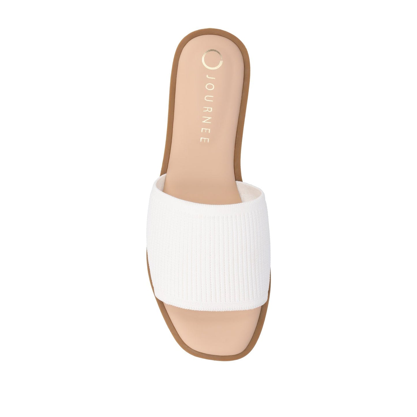 Journee PRISILLA SLIDE SANDALS IN STATEMENT - White