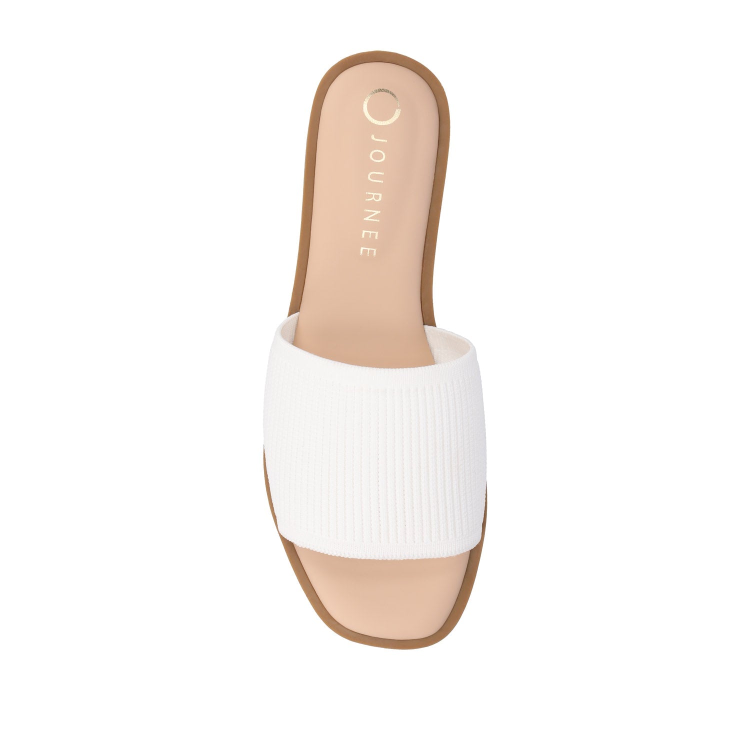 Journee PRISILLA SLIDE SANDALS IN STATEMENT - White