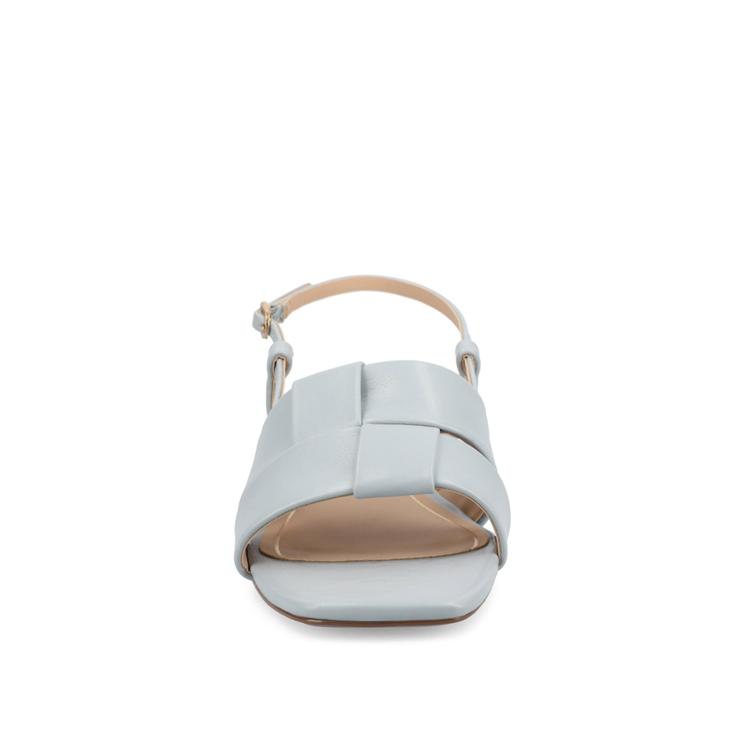 Journee TABATHA LOW BLOCK HEELS IN VEGAN LEATHER - Blue