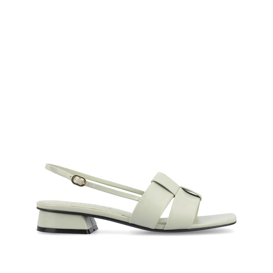 Journee TABATHA LOW BLOCK HEELS IN VEGAN LEATHER - Sage