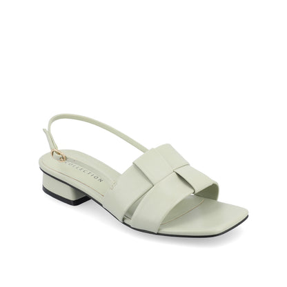 Journee TABATHA LOW BLOCK HEELS IN VEGAN LEATHER - Sage
