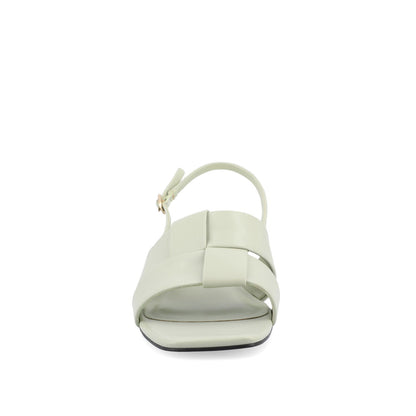 Journee TABATHA LOW BLOCK HEELS IN VEGAN LEATHER - Sage