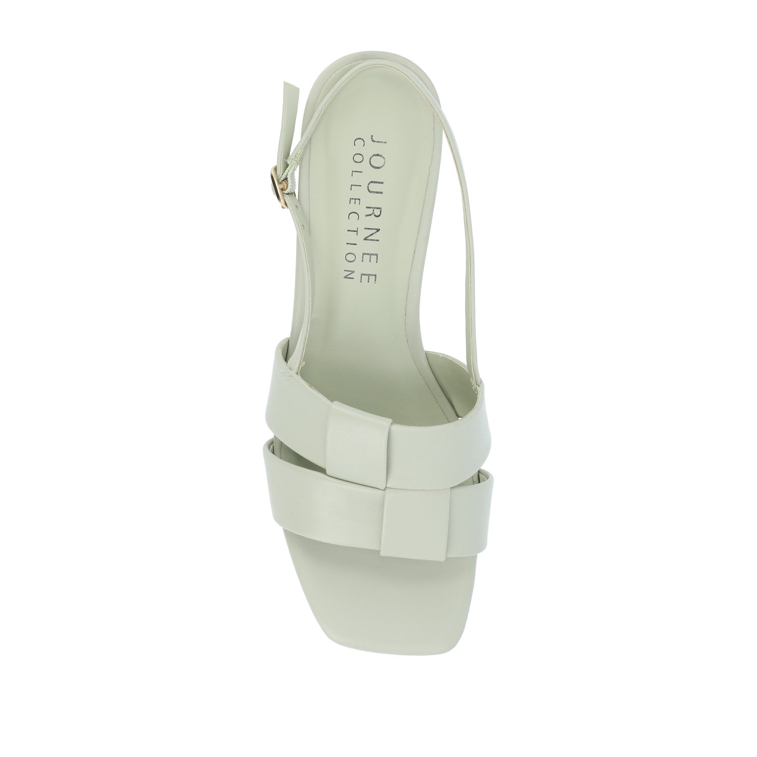 Journee TABATHA LOW BLOCK HEELS IN VEGAN LEATHER - Sage