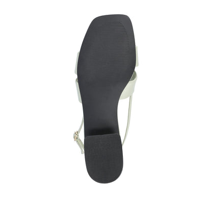 Journee TABATHA LOW BLOCK HEELS IN VEGAN LEATHER - Sage