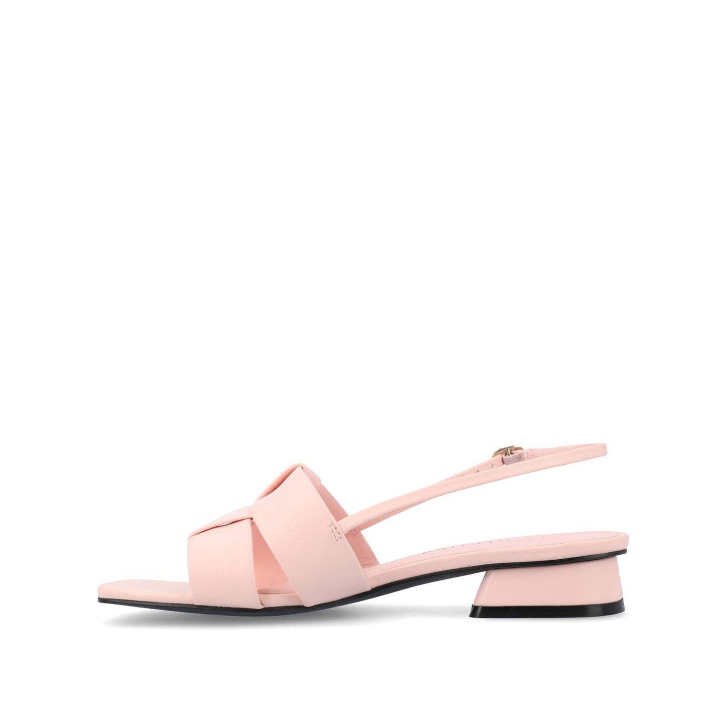 Journee TABATHA LOW BLOCK HEELS IN VEGAN LEATHER - Pink