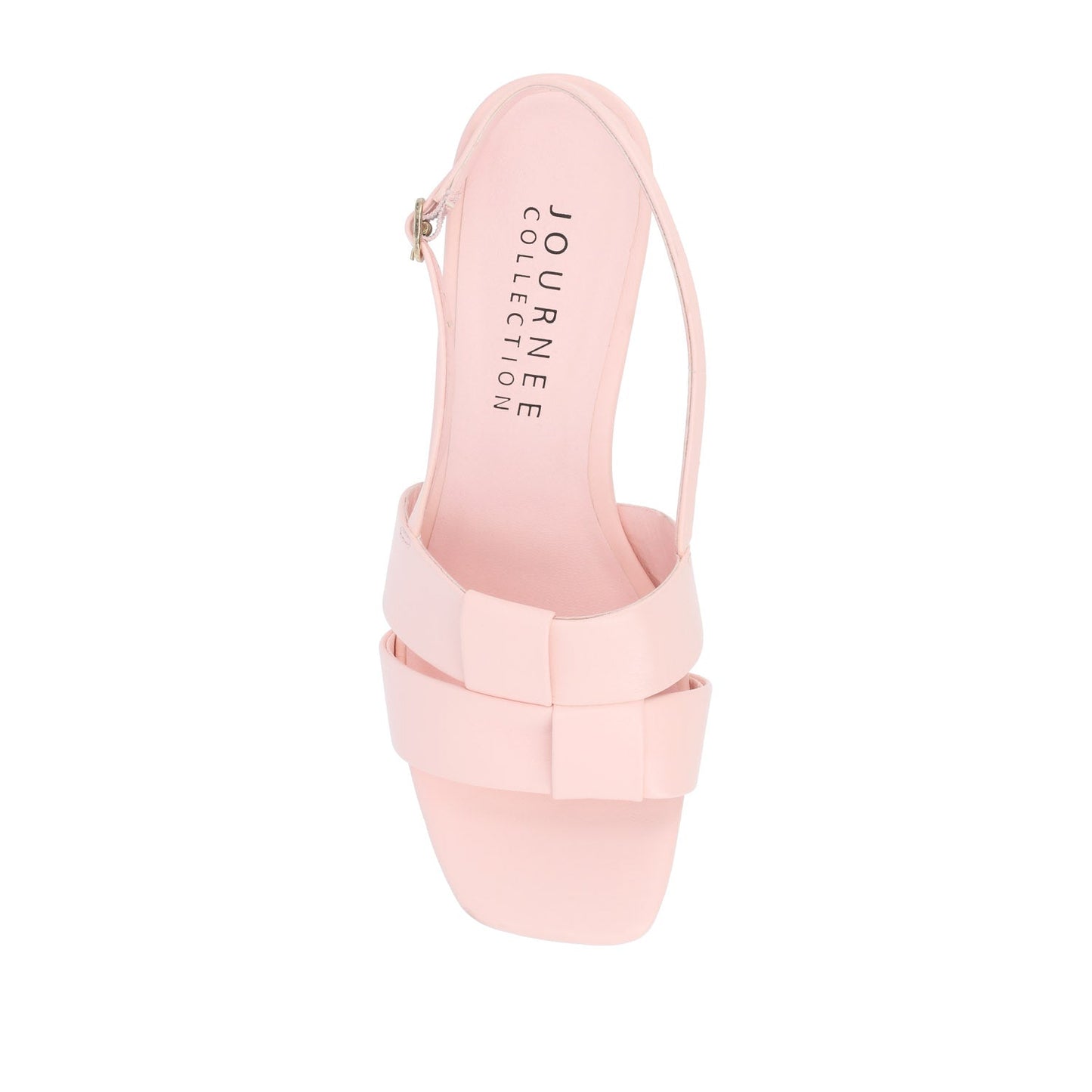 Journee TABATHA LOW BLOCK HEELS IN VEGAN LEATHER - Pink