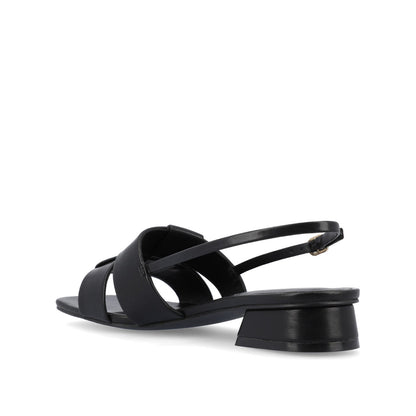 Journee TABATHA LOW BLOCK HEELS IN VEGAN LEATHER - Black